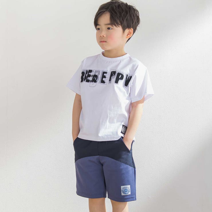 ステッチ＆サガラ刺しゅうロゴ半袖Tシャツ(95~150cm) | BeBe Petits Pois Vert | 詳細画像3 