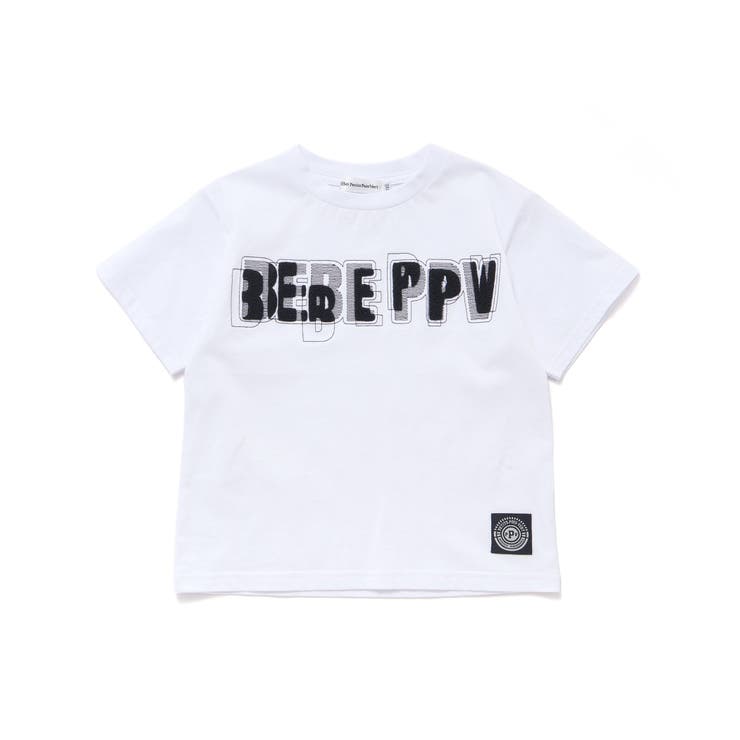 ステッチ＆サガラ刺しゅうロゴ半袖Tシャツ(95~150cm) | BeBe Petits Pois Vert | 詳細画像8 