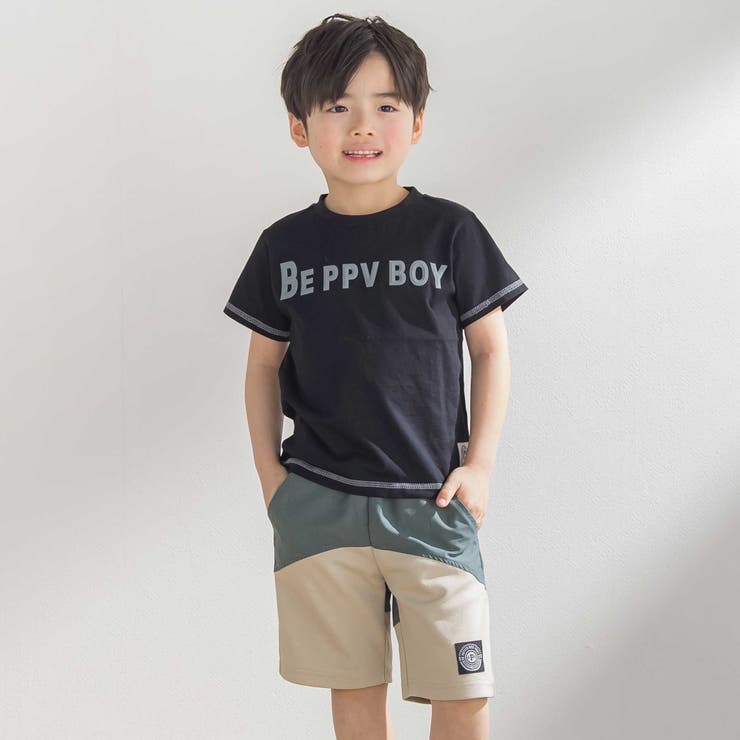 配色ステッチ立体ロゴプリント半袖Tシャツ(95~160cm) | BeBe Petits Pois Vert | 詳細画像3 