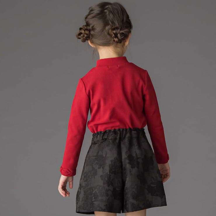 【お揃い】袖リボンリブトップス(95~160cm) | BeBe Petits Pois Vert | 詳細画像3 