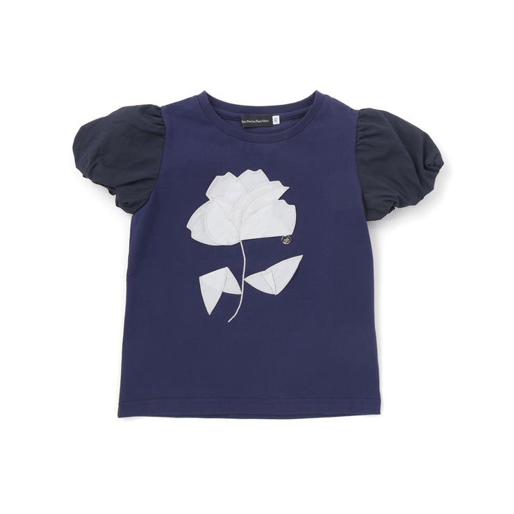 お花パッチワーク半袖Tシャツ(95~160cm) | BeBe Petits Pois Vert | 詳細画像10 