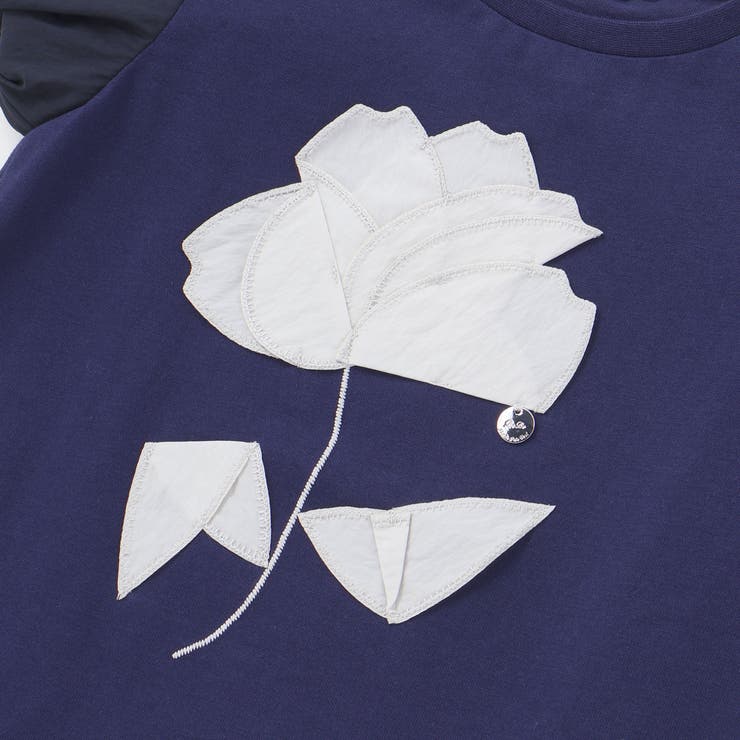 お花パッチワーク半袖Tシャツ(95~160cm) | BeBe Petits Pois Vert | 詳細画像13 