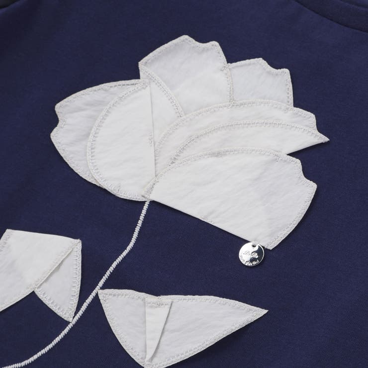 お花パッチワーク半袖Tシャツ(95~160cm) | BeBe Petits Pois Vert | 詳細画像14 