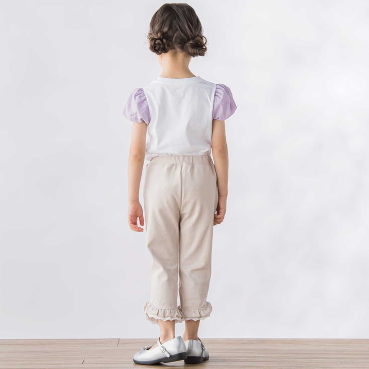 お花パッチワーク半袖Tシャツ(95~160cm) | BeBe Petits Pois Vert | 詳細画像4 