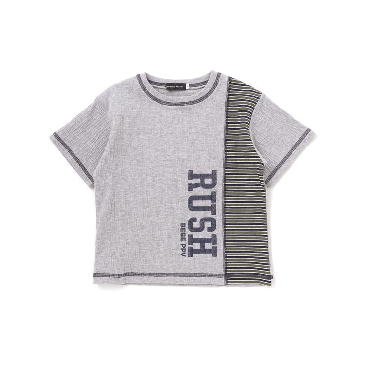 異素材切り替え半袖Tシャツ(95~160cm) | BeBe Petits Pois Vert | 詳細画像17 