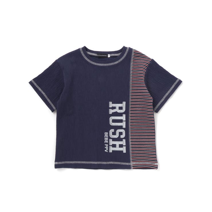 異素材切り替え半袖Tシャツ(95~160cm) | BeBe Petits Pois Vert | 詳細画像8 