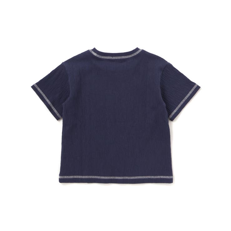 異素材切り替え半袖Tシャツ(95~160cm) | BeBe Petits Pois Vert | 詳細画像9 