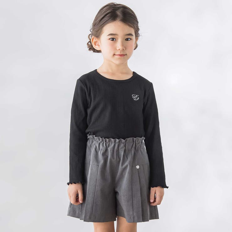 シンプルリブTシャツ(95~150cm) | BeBe Petits Pois Vert | 詳細画像3 