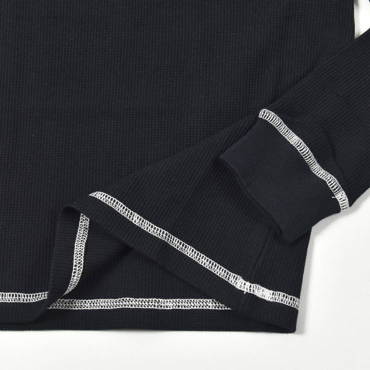 天竺カレッジロゴTシャツ＋ワッフルロングTセット(100~160cm