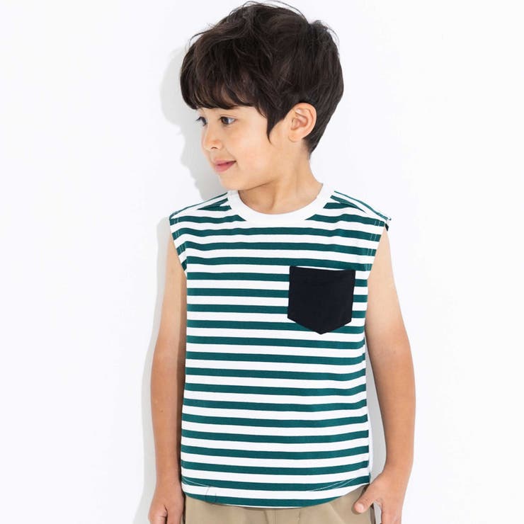 ロゴTシャツ＆ボーダータンクトップセット(110~160cm) | WASK | 詳細画像4 