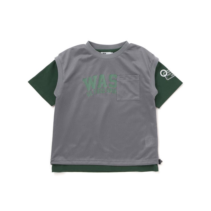 ドロストメッシュトップス＆Tシャツセット(110~160cm) | WASK | 詳細画像11 