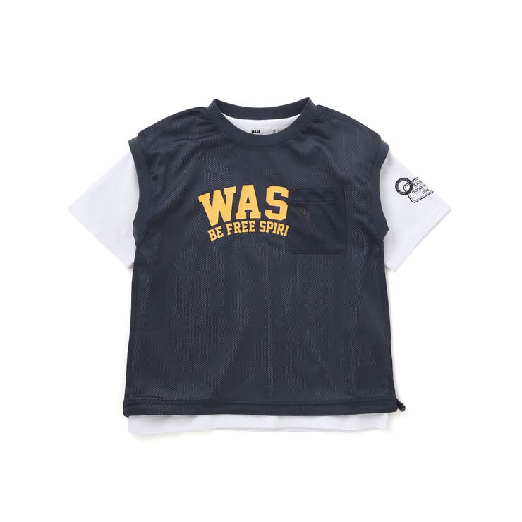 ドロストメッシュトップス＆Tシャツセット(110~160cm) | WASK | 詳細画像7 