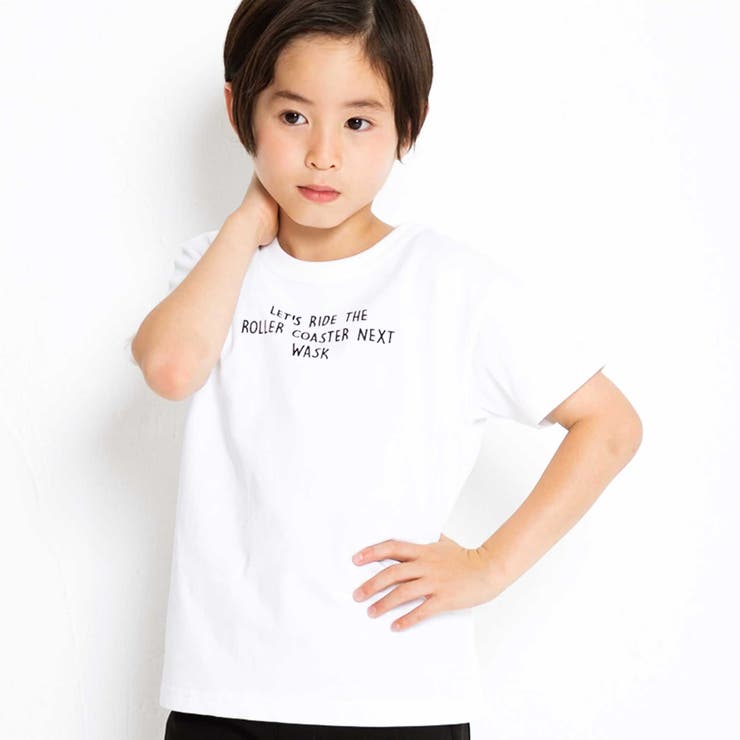 カラフル袖シャツ＆ロゴプリント半袖Tシャツ(100~160cm) | WASK | 詳細画像3 