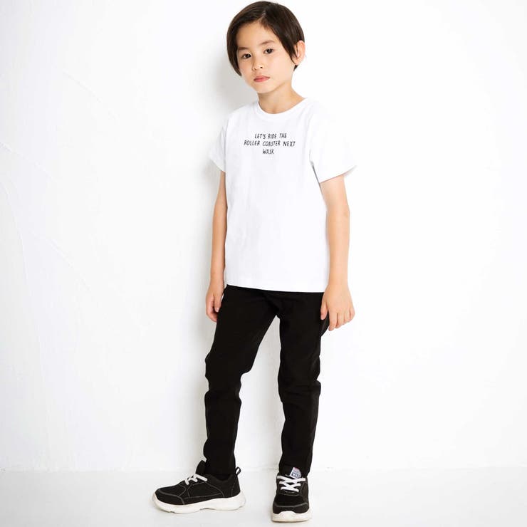 カラフル袖シャツ＆ロゴプリント半袖Tシャツ(100~160cm) | WASK | 詳細画像4 