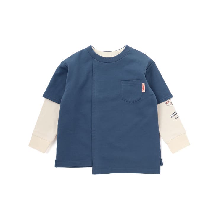 アシンメトリー重ね着風BIGミニ裏毛＆ロングTシャツセット(110~160cm) | WASK | 詳細画像8 