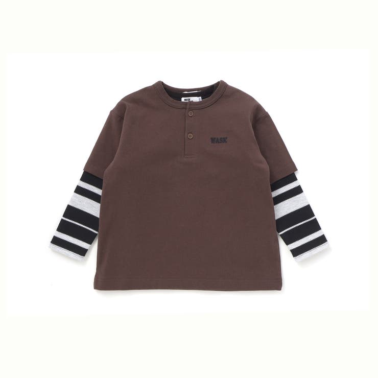 ヘンリーネックBIGTシャツ＆ボーダーロングTシャツセット(110~160cm) | WASK | 詳細画像11 