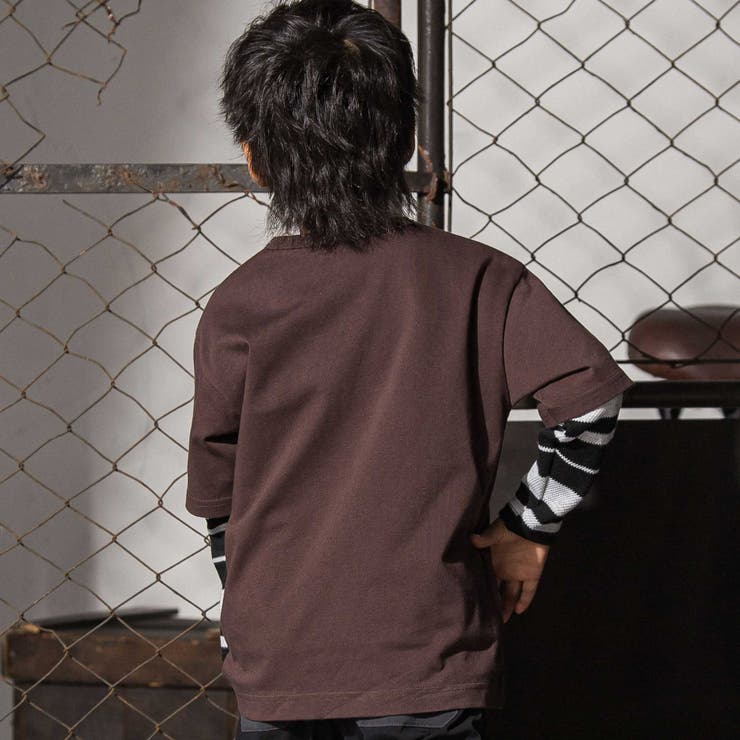 ヘンリーネックBIGTシャツ＆ボーダーロングTシャツセット(110~160cm) | WASK | 詳細画像4 