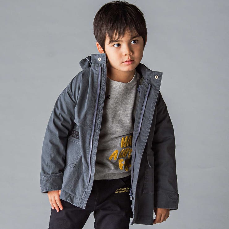 ブラック | リップストップ＆ボア３WAYコート(110~160cm) | WASK