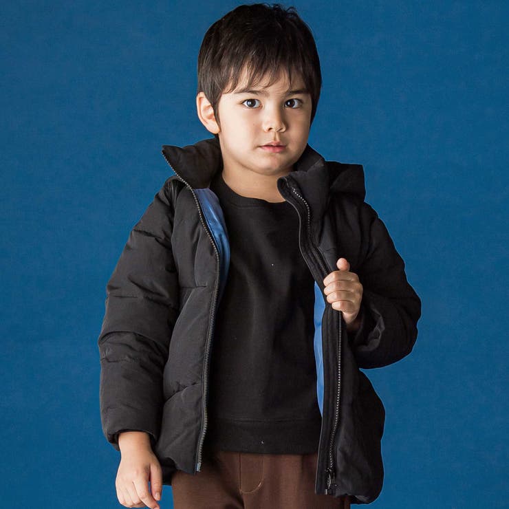 ブラック | 袖・フード取り外しダウンジャケット(110~160cm) | WASK