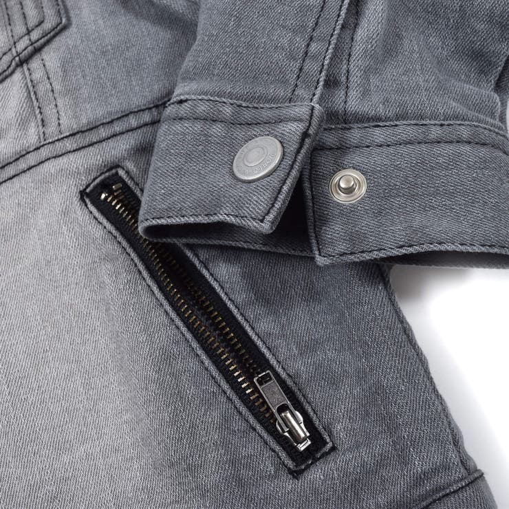ジップアップ Gジャン ライトオンス デニム (100~160cm) | WASK | 詳細画像14 
