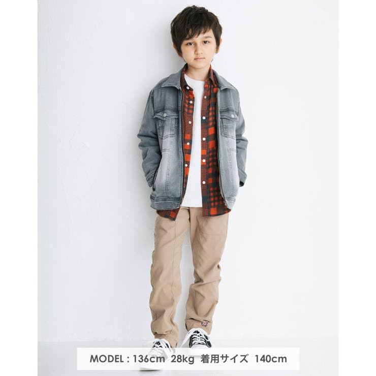 ジップアップ Gジャン ライトオンス デニム (100~160cm) | WASK | 詳細画像3 