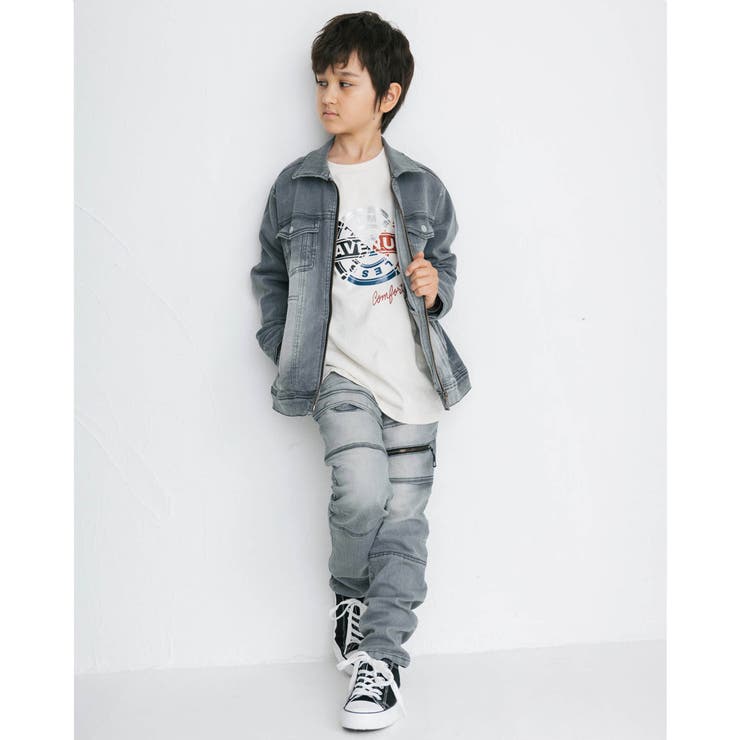 ジップアップ Gジャン ライトオンス デニム (100~160cm) | WASK | 詳細画像5 