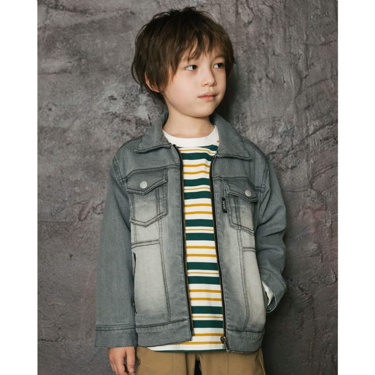 ジップアップ Gジャン ライトオンス デニム (100~160cm) | WASK | 詳細画像6 