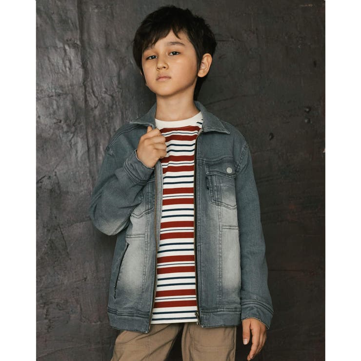 ジップアップ Gジャン ライトオンス デニム (100~160cm) | WASK | 詳細画像7 