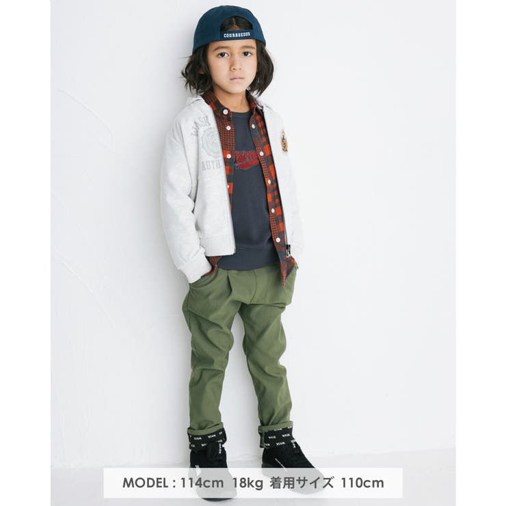 スクール ロゴ エンブレム ポンチ パーカー (100~160cm) | WASK | 詳細画像2 