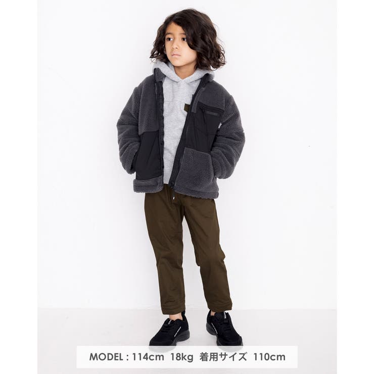 ボア ナイロンツイル 切り替え 中綿 ジャケット (100~160cm) | WASK | 詳細画像6 