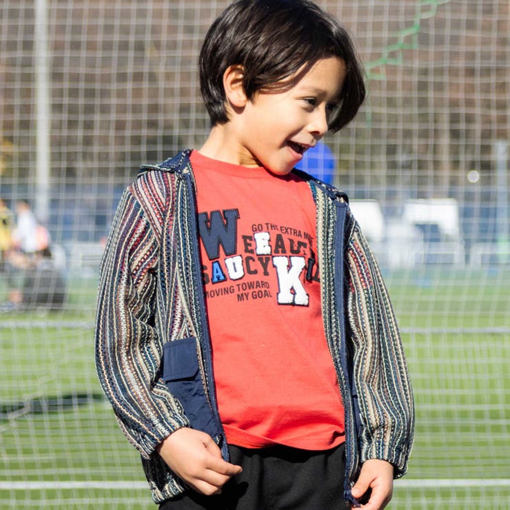 ネイビー | ナイロンロゴマルチカラーパーカー(110~160cm) | WASK