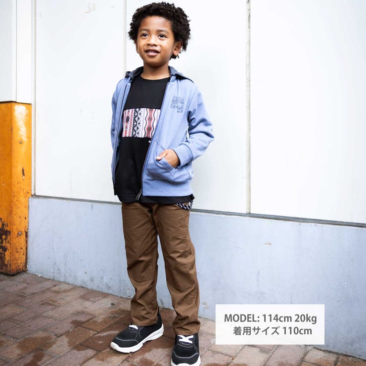 ロゴ配色裏毛パーカー(90~150cm) | WASK | 詳細画像2 