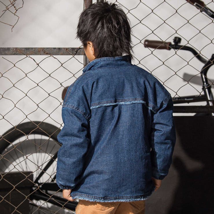 フリンジストレッチデニム中綿キルトジャケット(110~160cm) | WASK | 詳細画像4 