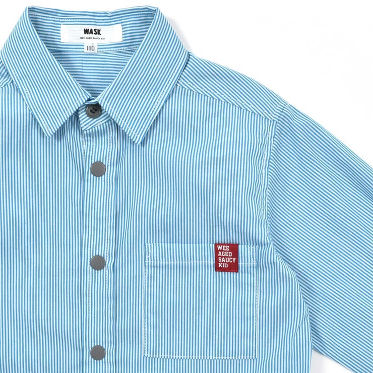 カラー織ネームストライプシャツ(110~160cm) | WASK | 詳細画像7 
