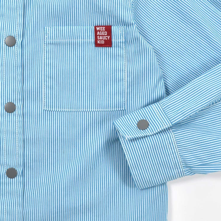 カラー織ネームストライプシャツ(110~160cm) | WASK | 詳細画像8 