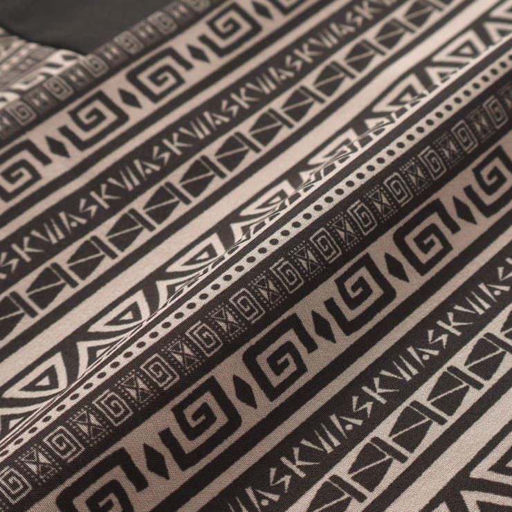 【お揃い】ネイティブ柄切り替えアロハウェザーシャツ(100~160cm) | WASK | 詳細画像14 