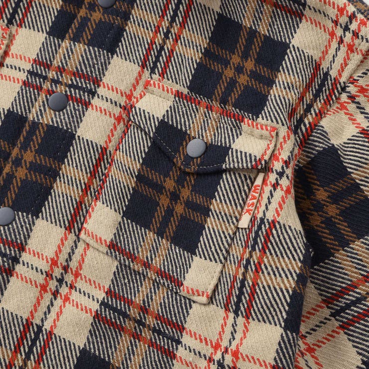 配色胸ポケットカルゼチェックシャツ(100~160cm) | WASK | 詳細画像7