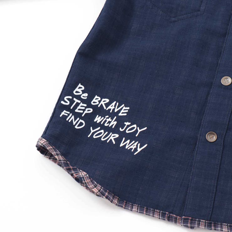 リバーシブルガーゼチェックシャツ(110~160cm) | WASK | 詳細画像17 