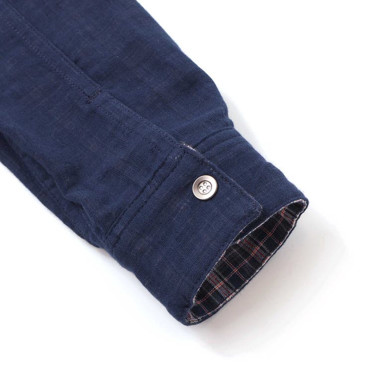 リバーシブルガーゼチェックシャツ(110~160cm) | WASK | 詳細画像18 