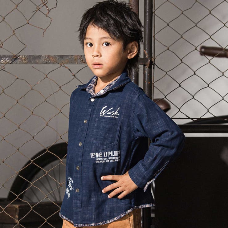 リバーシブルガーゼチェックシャツ(110~160cm) | WASK | 詳細画像3 