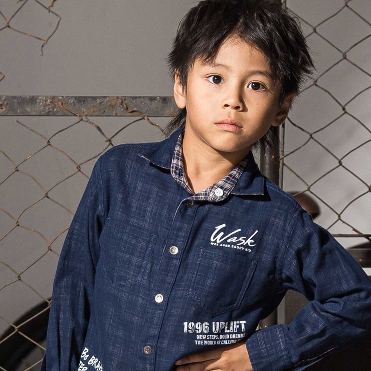 リバーシブルガーゼチェックシャツ(110~160cm) | WASK | 詳細画像4 