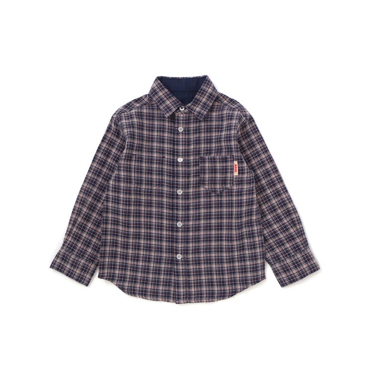 リバーシブルガーゼチェックシャツ(110~160cm) | WASK | 詳細画像6 