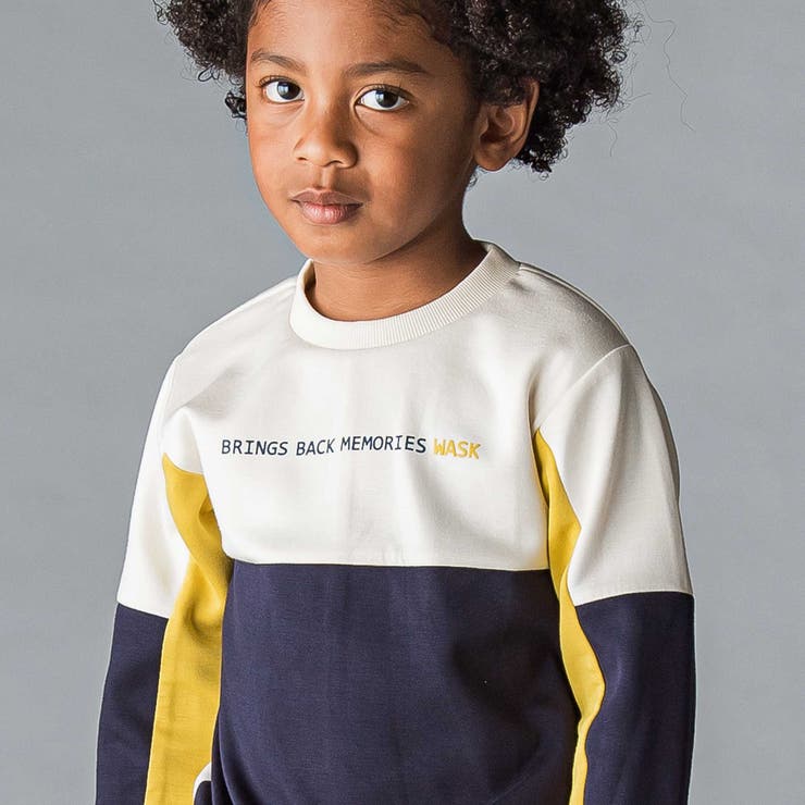 ロゴプリント配色トレーナー(110~160cm) | WASK | 詳細画像4 