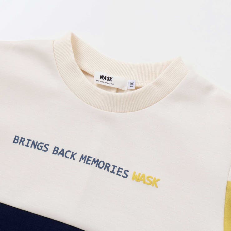 ロゴプリント配色トレーナー(110~160cm) | WASK | 詳細画像8 