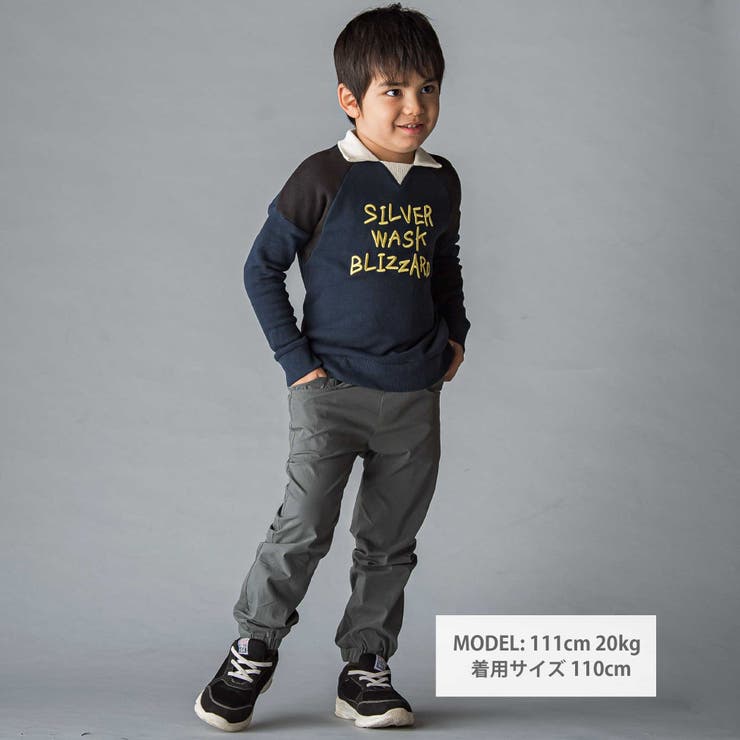 ロゴ刺しゅう襟付きトレーナー(110~160cm) | WASK | 詳細画像2 