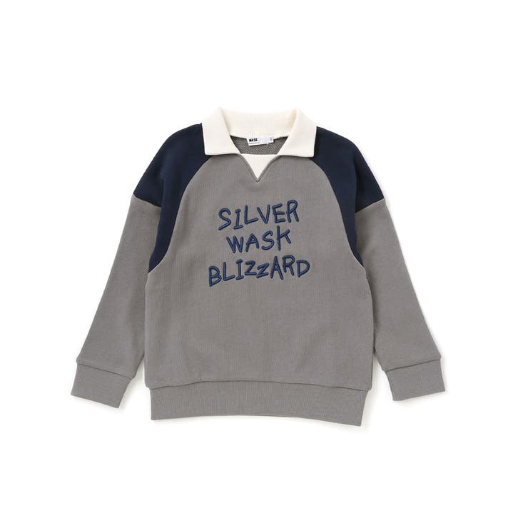 ロゴ刺しゅう襟付きトレーナー(110~160cm) | WASK | 詳細画像6 