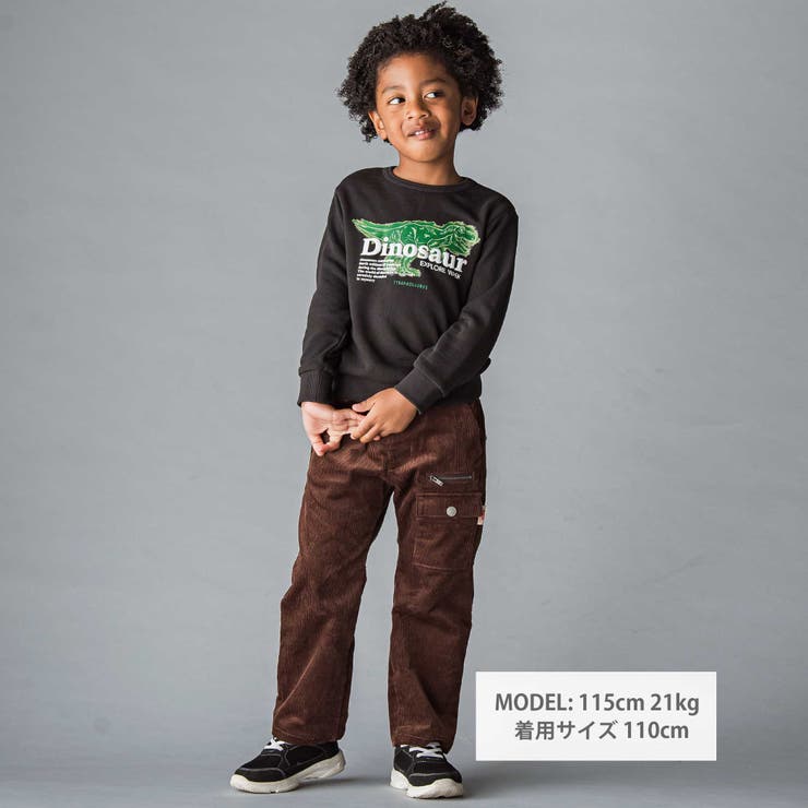 恐竜プリントトレーナー(100~160cm) | WASK | 詳細画像2 