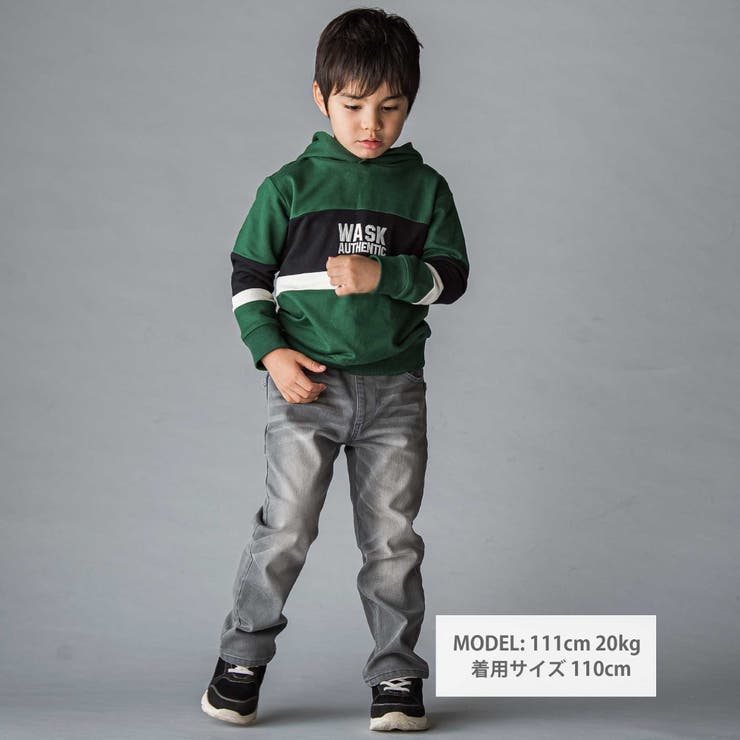 配色フーディミニ裏毛トレーナー | WASK | 詳細画像2 