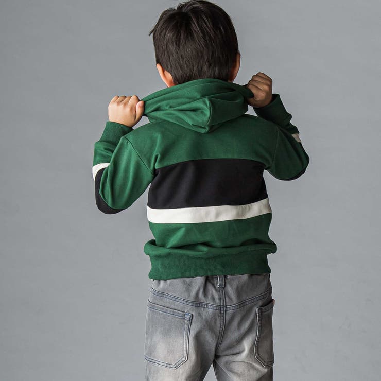 配色フーディミニ裏毛トレーナー | WASK | 詳細画像3 