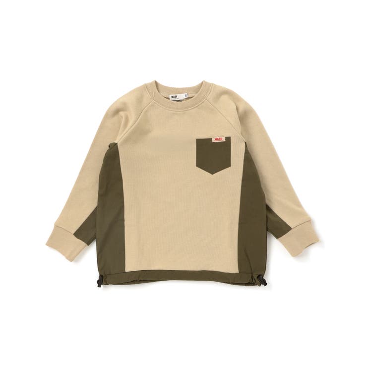ベージュ | ドロスト異素材トレーナー(100~160cm) | WASK